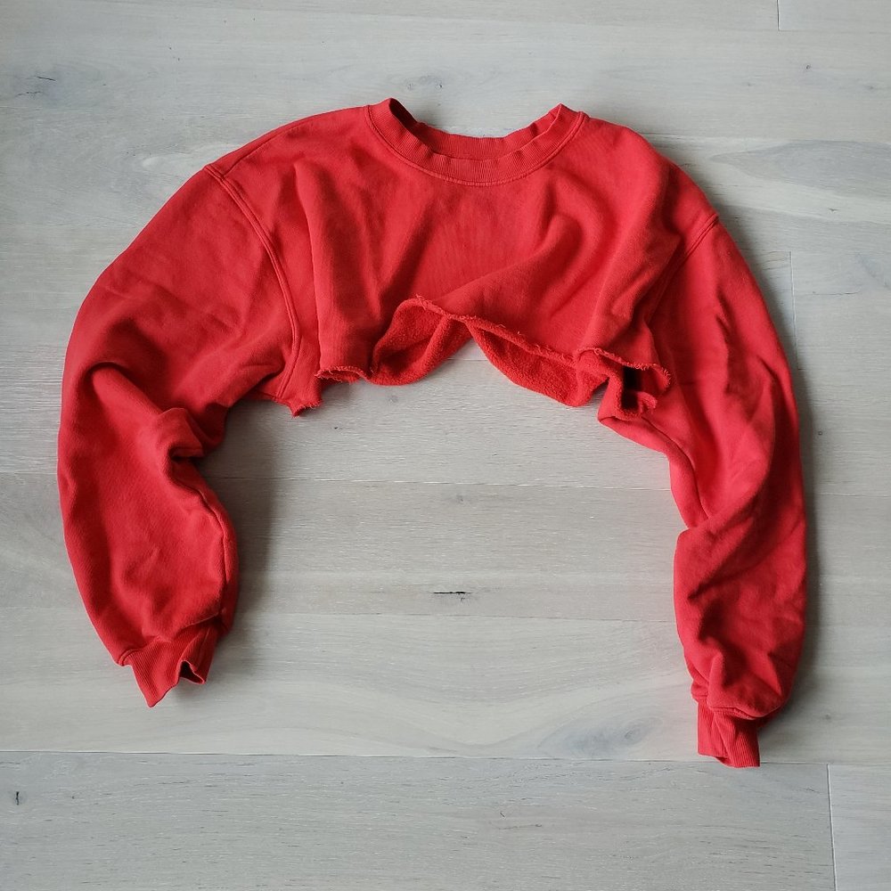 Joah Brown Cut off Sweatshirt - Hot Sauce - OS